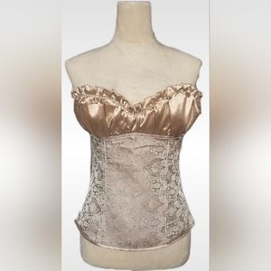 Vintage Popsi Gold Paisley Satin Corset